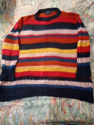 Jersey Zara oversize rayas multicolor