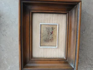 8 Quadretti Vintage Foglia Oro