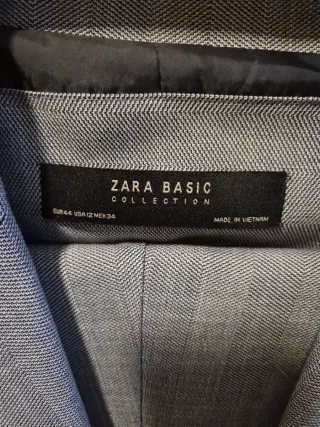 Blazer Zara Gris Talla L Nuevo