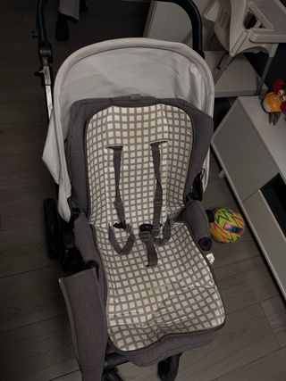 Set Carrito Bebé 3 Piezas Rosa/Gris