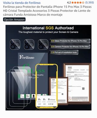 Pack Protectores Pantalla iPhone 15 PRO MAX