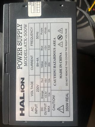 Fuente Alimentación HALION ATX-500W