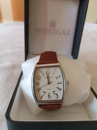 Reloj Pertegaz Cuero Marrón y Plateado