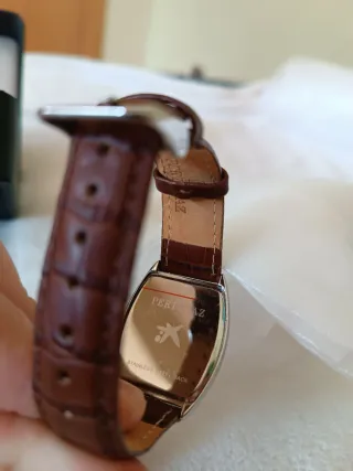 Reloj Pertegaz Cuero Marrón y Plateado