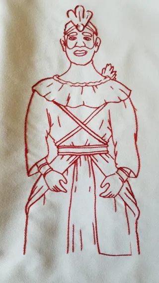 Mantelerías San Fermín bordadas a mano. Lavadora.