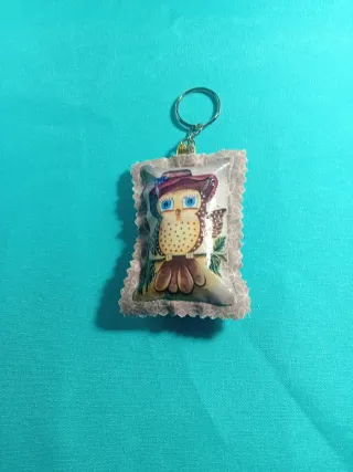 Llavero tela búho colecciones