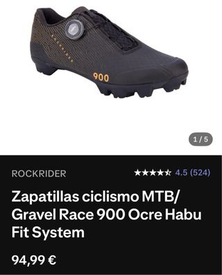 Zapatillas Ciclismo MTB/Gravel Rockrider 900 T43
