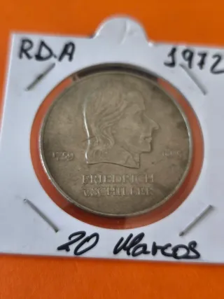 Moneda RDA Friedrich v Schiller 1972