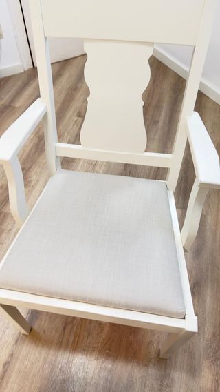 2 Sillas comedor Ikea madera y tela