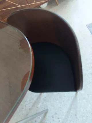 Conjunto mesa y 4 sillas madera y metal