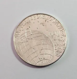Medaglia John Glenn Volo Nello Spazio in argento