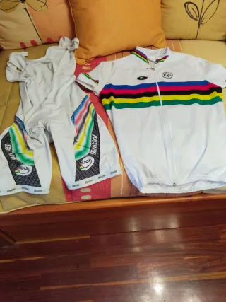 Completino Ciclismo Campione del Mondo Santini XL