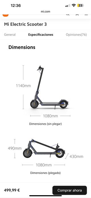 Patinete Xiaomi Mi Electric Scooter 3