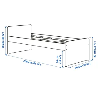 Cama individual 90cm con colchón viscoelástico