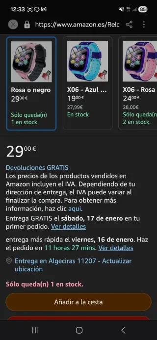 Reloj Inteligente Niños GPS Cámara HD 4G