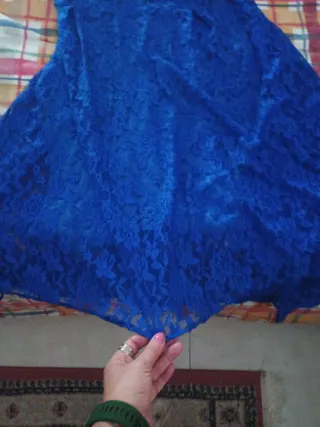 Abito cerimonia ricamato blu