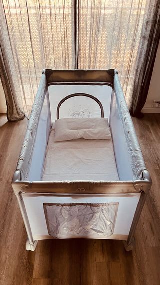 Cuna de viaje Cotton Juice doble nivel, NUEVA