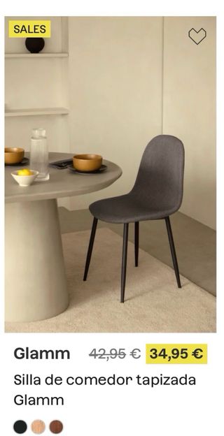 Silla nórdica gris y negra