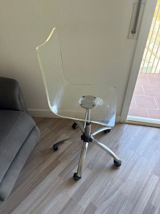 Silla de oficina giratoria transparente