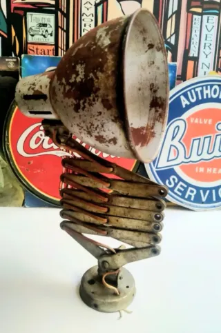 Lámpara Flexo Vintage Años 70 Metálica