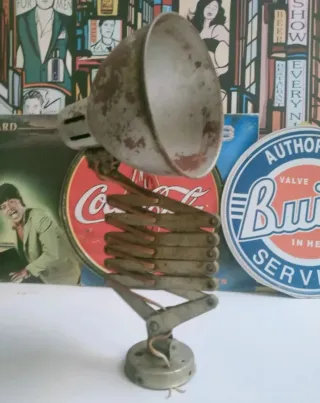 Lámpara Flexo Vintage Años 70 Metálica