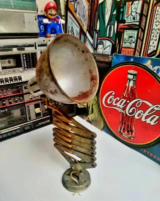 Lámpara Flexo Vintage Años 70 Metálica