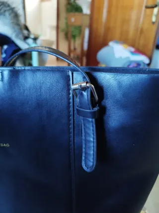 Borsa tote nera in pelle