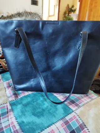 Borsa tote nera in pelle