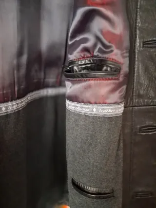 Chaquetón Piel Ovino Negro XL. Talla 56