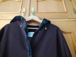 Abrigo señora talla 46 marrón oscuro