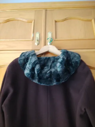 Abrigo señora talla 46 marrón oscuro