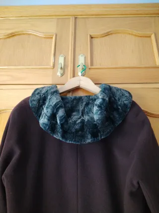 Abrigo señora talla 46 marrón oscuro