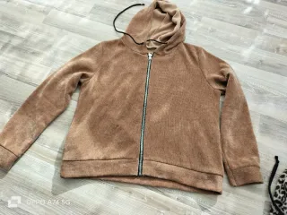 Felpa con cappuccio marrone