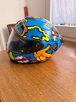 Casco Scorpion Azul Dibujos