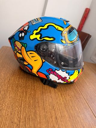 Casco Scorpion Azul Dibujos