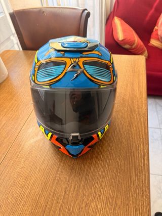 Casco Scorpion Azul Dibujos