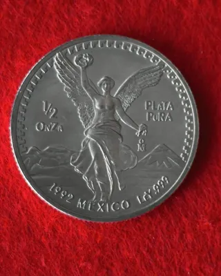 Lote 5 Monedas Plata 1992 México