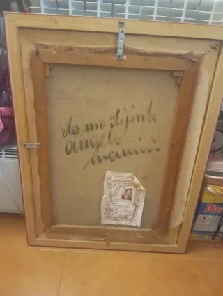 Quadro con violino e fiori