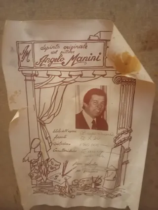 Quadro con violino e fiori