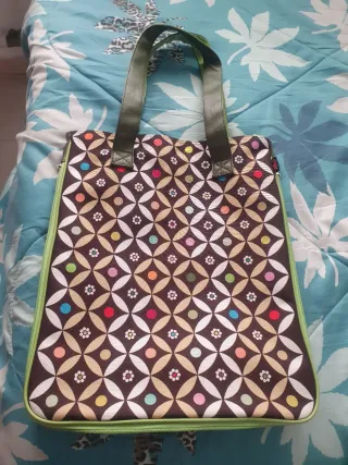 Bolso de hombro retro estampado
