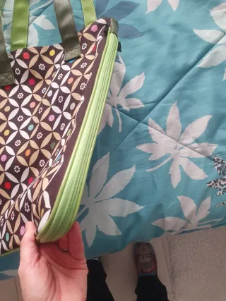 Bolso de hombro retro estampado