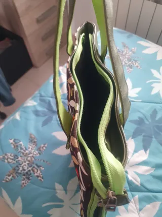 Bolso de hombro retro estampado