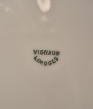 Vajilla Limoges-Vignaud Porcelana Dorada