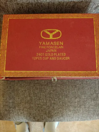 Elegante juego café porcelana 6 personas