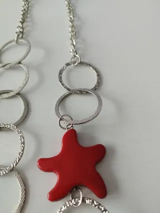 Conjunto Collar y Pendientes Estrella Roja