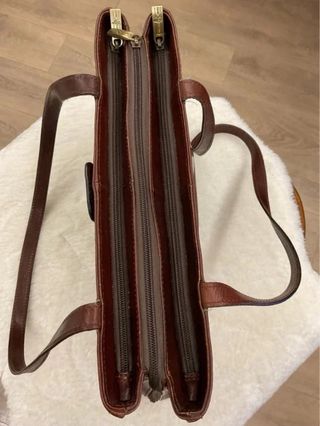 Borsa in pelle marrone GIANNI CONTI Vintage