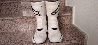 Botas de moto carretera blancas