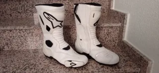 Botas de moto carretera blancas