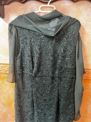 Vestido fiesta verde SWING talla 44