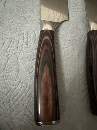 Set 2 Cuchillos Cocina Madera y Metal